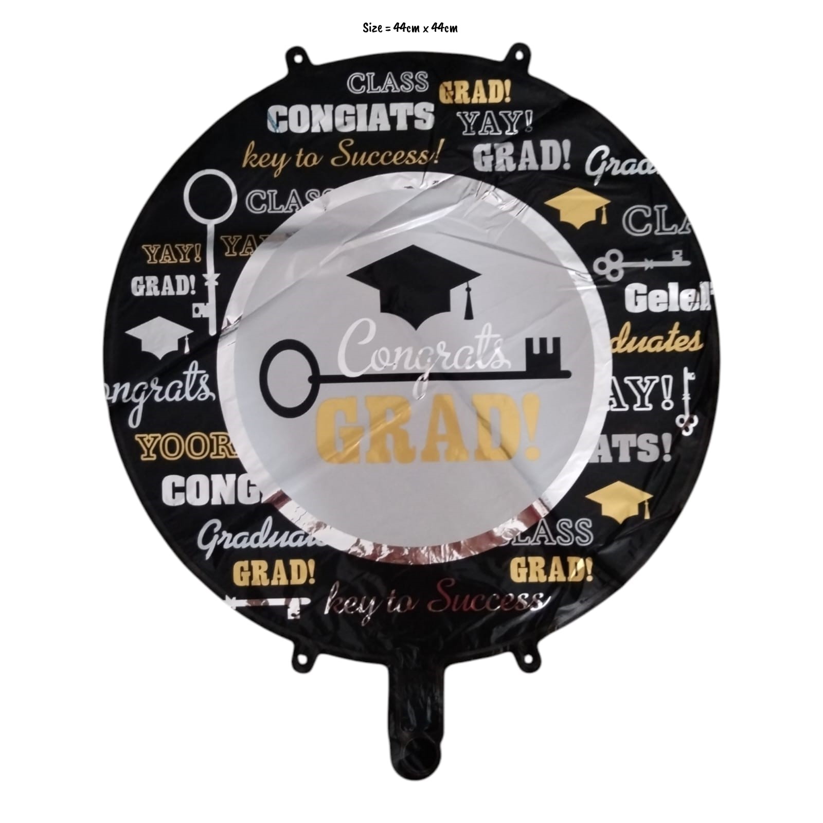 Graduation Balloon Pack - Blue, Black and Silver - 9