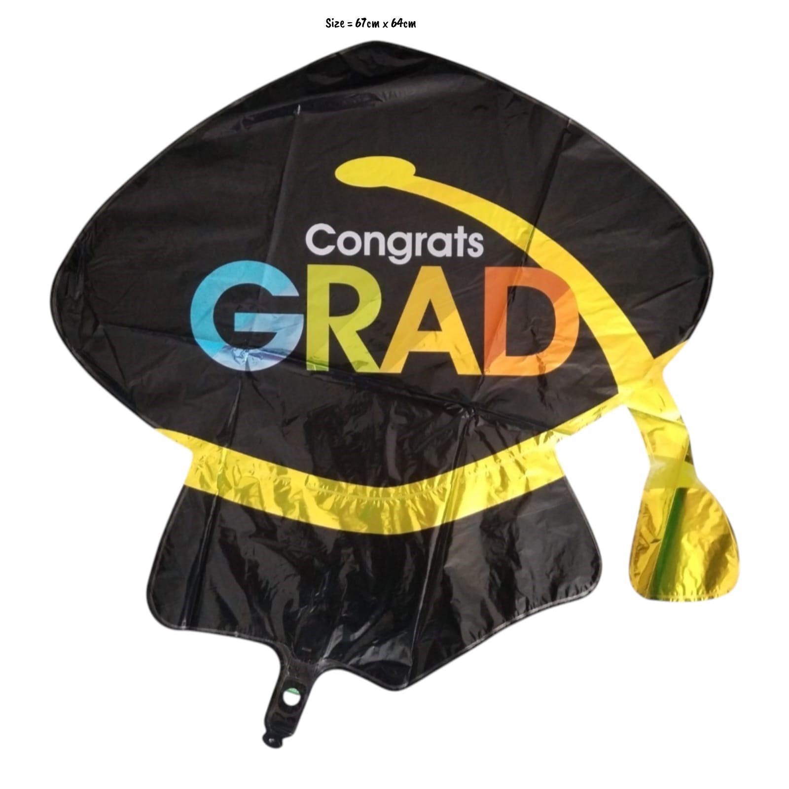 Graduation Balloon Pack - Black and Gold Celebration Kit - 6