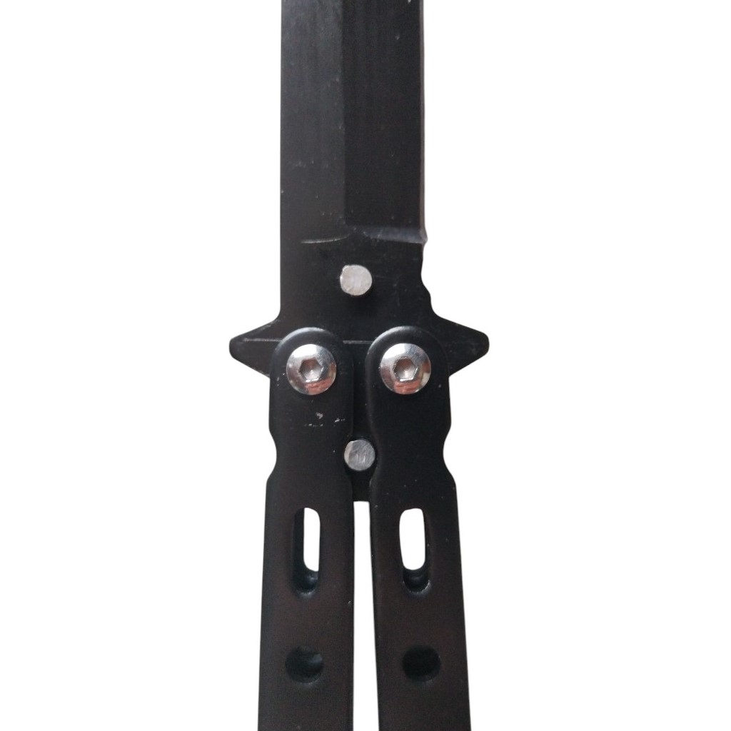 Black Metal Butterfly Trick Knife   - 5