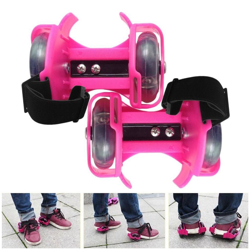 Colourful Flashing Whirlwind Pulley — Adjustable Roller Skating Shoes (Small) - 3