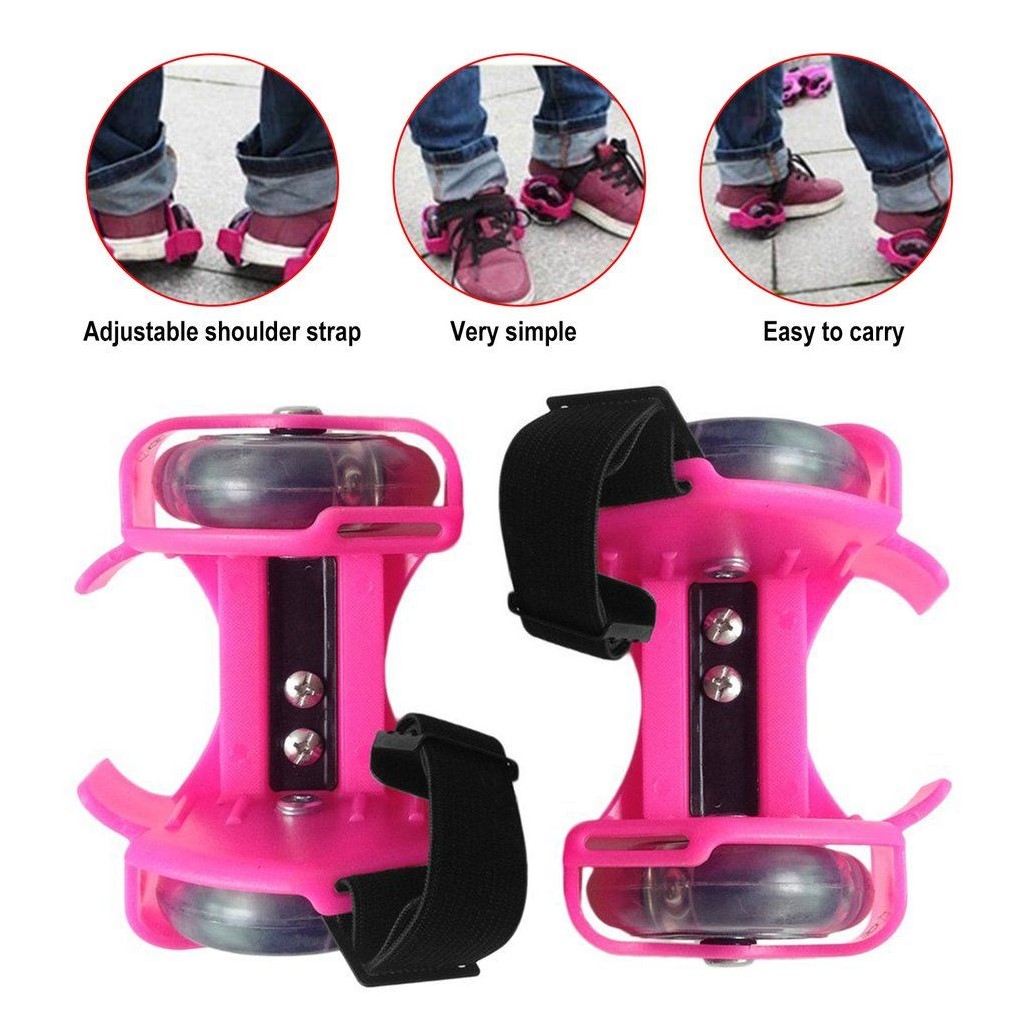 Colourful Flashing Whirlwind Pulley — Adjustable Roller Skating Shoes (Small) - 4