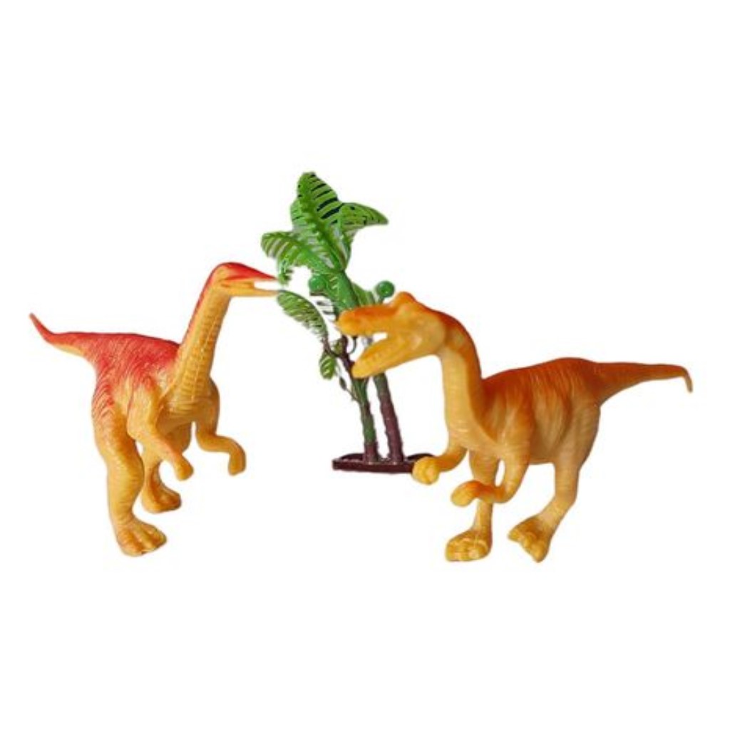 16 Dinosaurs with 4 Palm Trees – In a Convenient Plastic Container. - 2