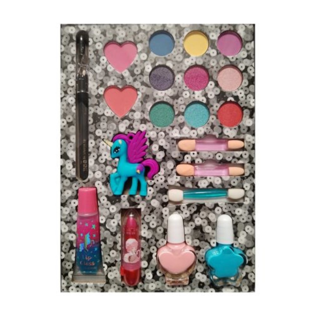 Colorful Makeup Book – Fashion Cosmetics Palette with a Mirror for Girls - 3