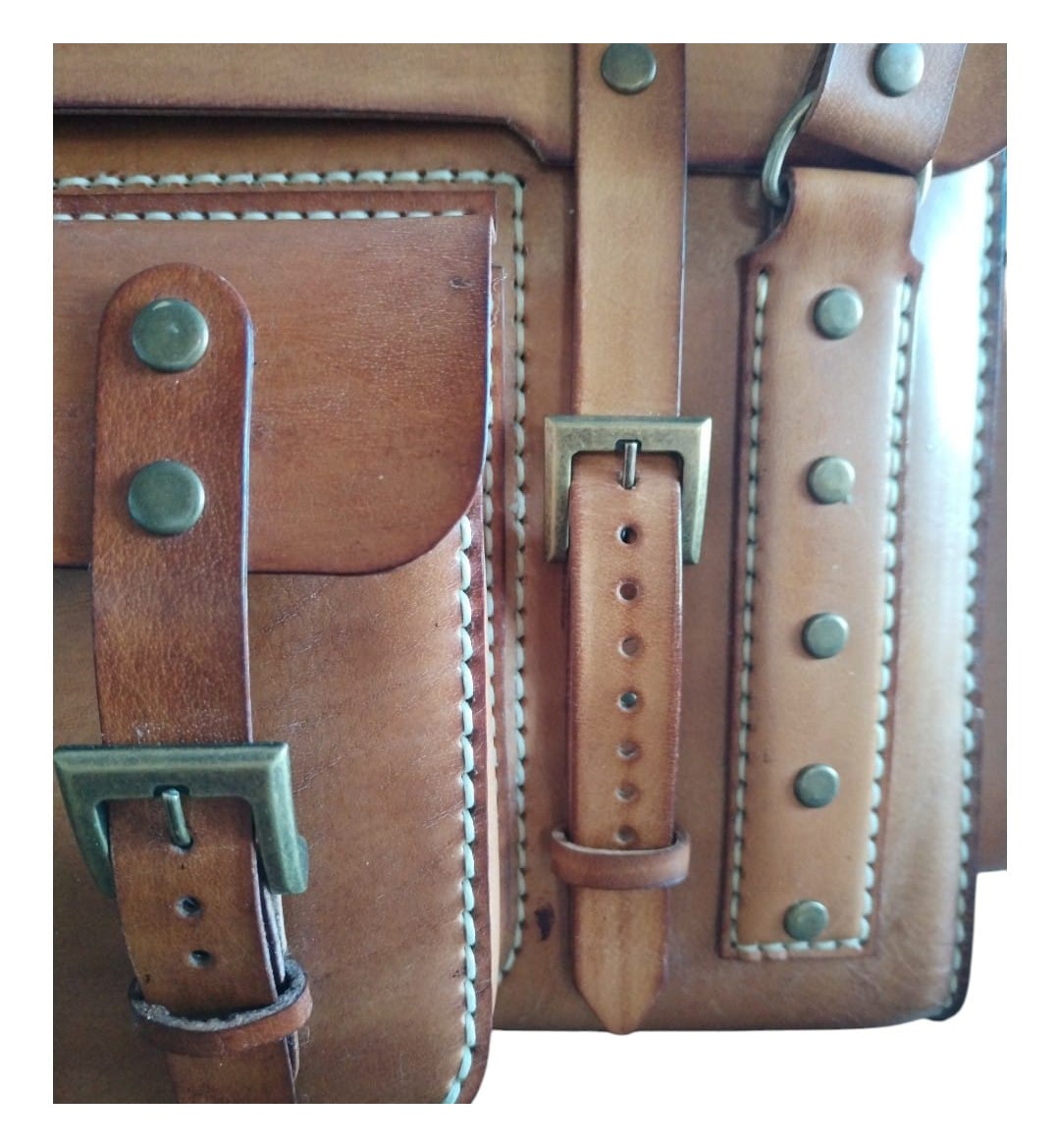 Executive Brief / Attache Case With Antique Brass Hardware - 5